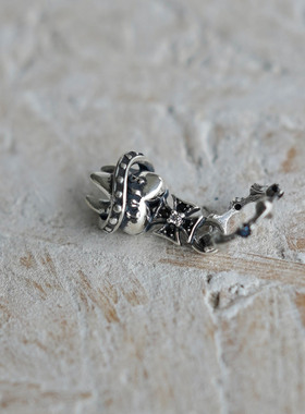 睡莲生生世世 原创设计925纯银牙齿星球元素吊坠双面戴小众挂坠