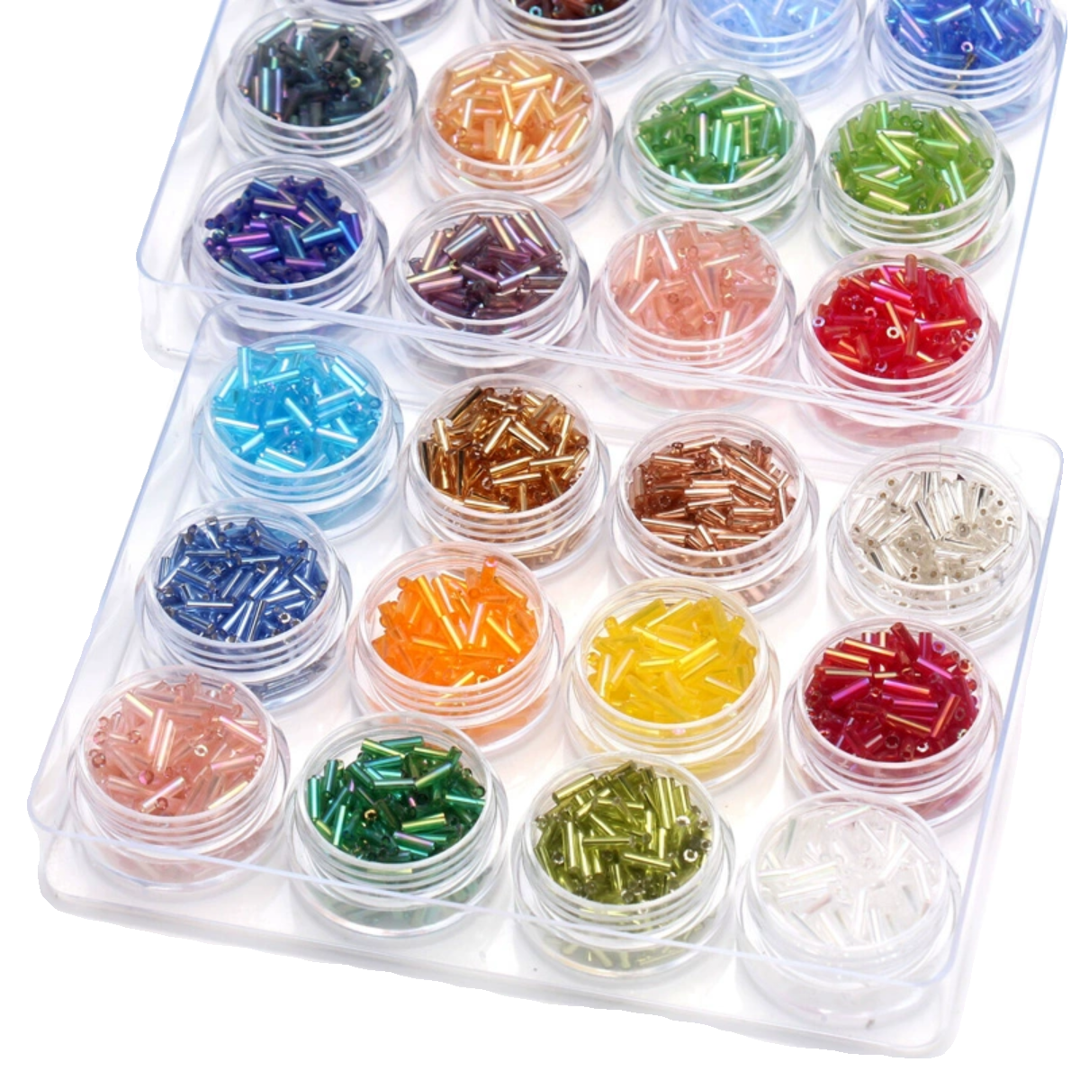 【 6mm长管珠】透明炫彩灌银管珠服装饰品团扇diy法式刺绣配件 - 图3