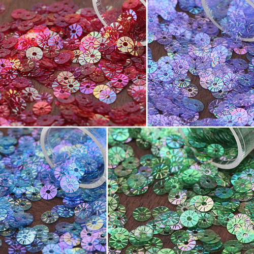 【4mm车轮片/太阳花】法式刺绣亮片服装配料手缝珠绣亮片娃衣辅料 - 图2