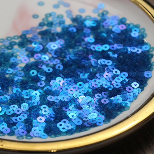 3mm炫彩透明亮片 法式刺绣PET耐高温珠片diy服装辅料平片 - 图3