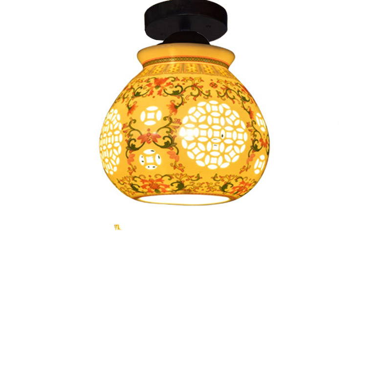 特价促销古典中式阳台吸顶灯陶瓷过道吊灯门厅玄关灯具楼梯走廊灯,淘宝优惠券,粉丝福利购,淘宝优惠卷