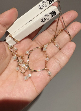 HM珍珠欧美大牌走秀项链代购折扣