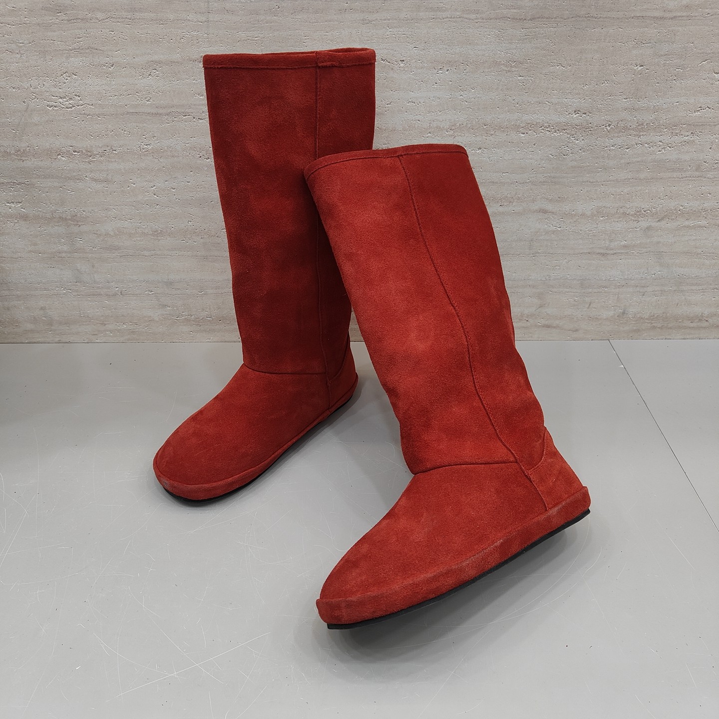 韩版真皮高筒靴女2025冬季新款磨砂皮平跟圆头简约百搭套筒骑士靴,淘宝优惠券,粉丝福利购,淘宝优惠卷