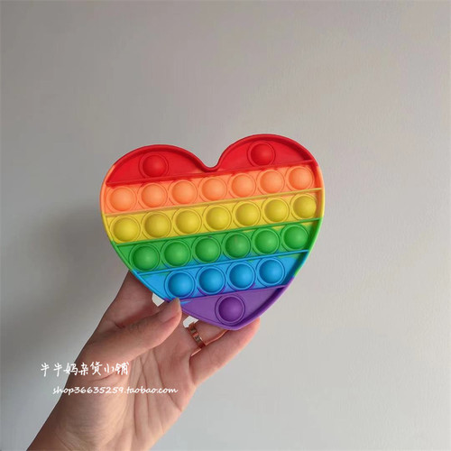 儿童解压彩虹按压板按按乐亲子游戏宝宝硅胶思推翻维灭鼠先锋玩具 - 图2