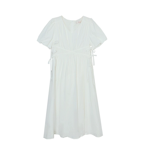 Белое платье, летний приталенный корсет, длинная юбка, французский стиль, изысканный стиль, средней длины, городской стиль, коллекция 2022