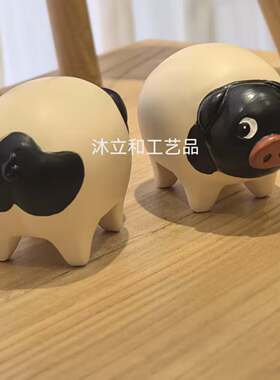 现货逐玉张凌赫田曦薇长玉同款小猪摆件挂件树脂茶宠长玉同款小猪