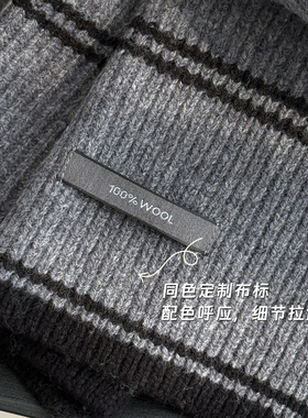 100%wool高品质羊毛围巾女冬季灰