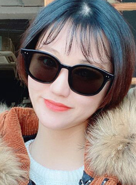 显脸小时尚风黑色太阳镜肖战同款