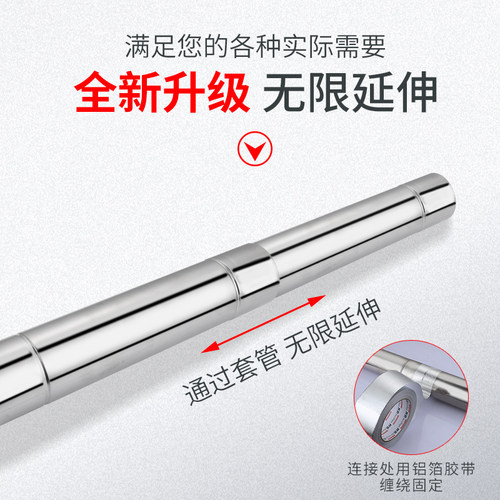 燃气热水器不锈钢排烟管排气管直径6cm配件弯头60软烟管铝箔 - 图0