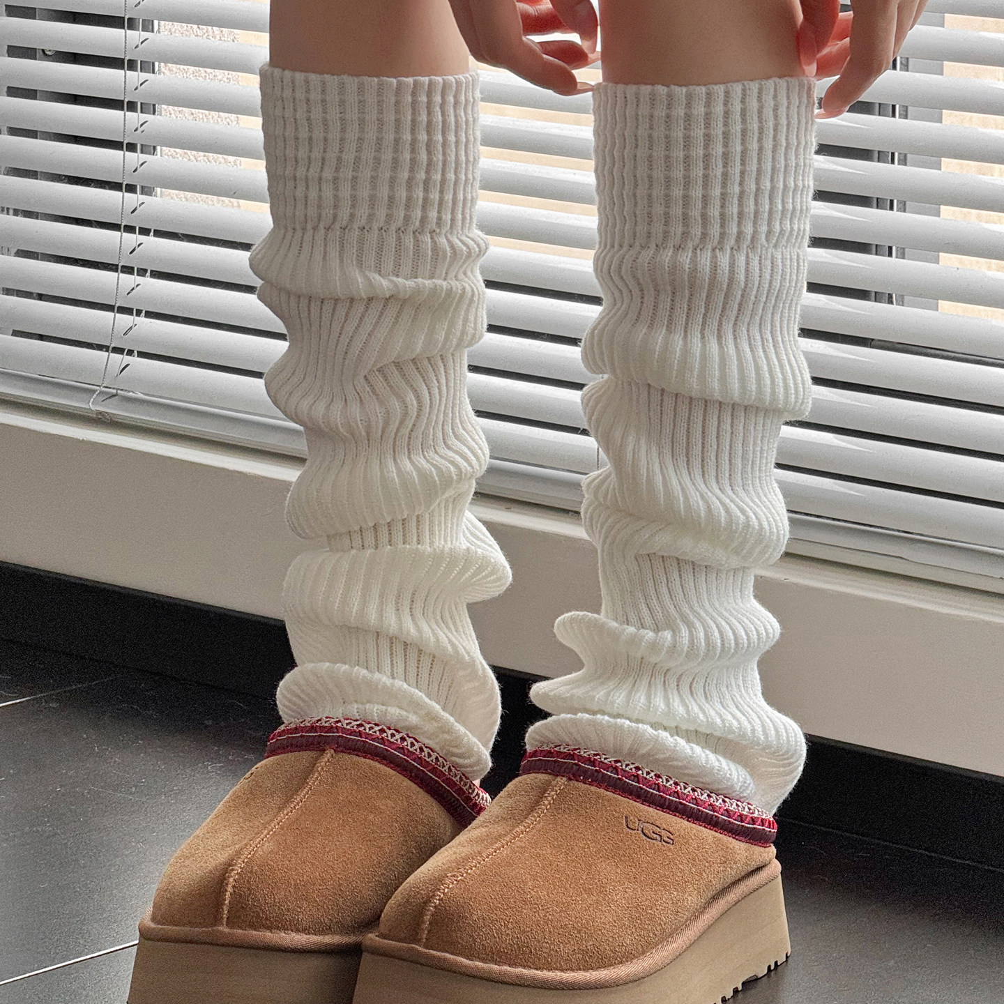 粉色瑜伽加长袜套秋冬针织小腿袜女保暖中筒堆堆袜加厚JK白色腿套,淘宝优惠券,粉丝福利购,淘宝优惠卷
