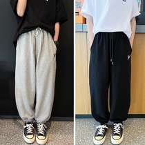 Kevin Houseboy Dress 2022 Spring Dress New Boy CUHK Child Korean Version Minimalist Casual Pants Children Sports Pants