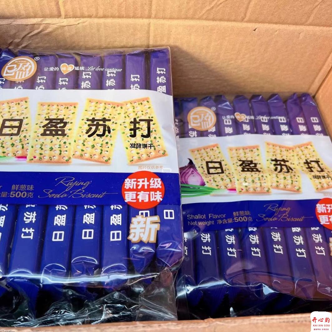 日盈 苏打饼干 鲜葱、海苔、芝麻、猴菇、山药等7选一净含量500g