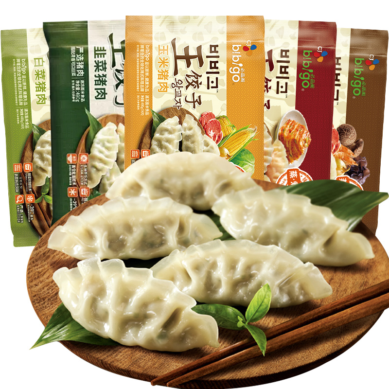 必品阁bibigo王饺子490g*4韩国泡菜饺子速冻水饺蒸饺煎饺玉米猪肉 - 图3