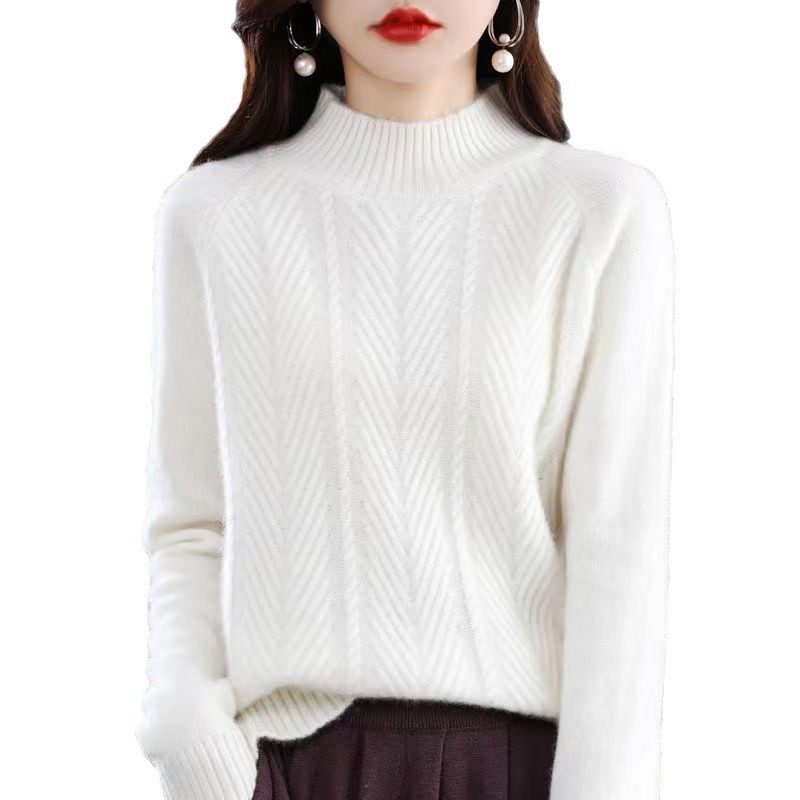 羊绒毛衣女24秋冬新款半高领打底衫加厚针织衫内搭上衣宽松纯色保,淘宝优惠券,粉丝福利购,淘宝优惠卷