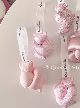 queenj自制布艺手工包包钥匙扣