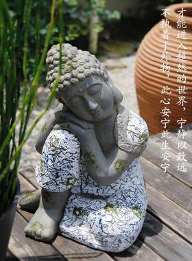 雕像禅意风农家乐园艺摆件小院子