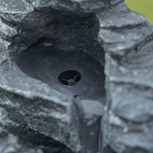 太阳能循环流水造景花园庭院树脂石头假山公司鱼缸不插电瀑布装饰 - 图2