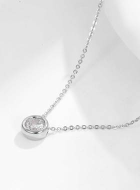 卡芙娜 原创设计水泡泡吊坠锁骨镶锆石简约链项链轻奢秋冬毛衣链