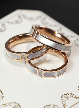 ins戒指天然贝壳个性彩金时尚