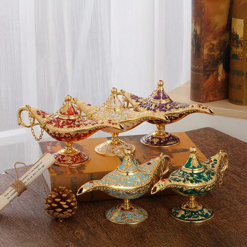 阿拉丁神灯金属工艺品摆件香薰灯复古俄罗斯镂空许愿灯桌面摆件,淘宝优惠券,粉丝福利购,淘宝优惠卷