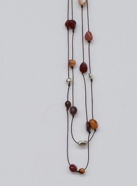 SALE E PEPE 纯银蛋黄石双层项链