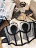 French ultra-thin soft steel ring lace transparent bra set