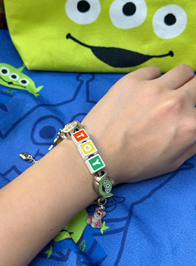 玩具总动员 toystory 串珠手链 巴斯胡迪叉叉三眼仔卡通首饰礼品