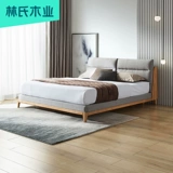 Дом Lin's Mebrishing Modern Simple Bed Master Mavement Hovement Маленькая квартира с кожаной мебелью из кожаная мебель Lin R713