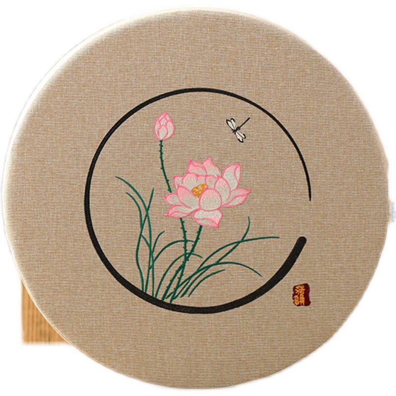 蒲团坐垫禅修打坐垫可拆洗拜佛垫飘窗垫炕垫高档刺绣(蜻蜓系列)