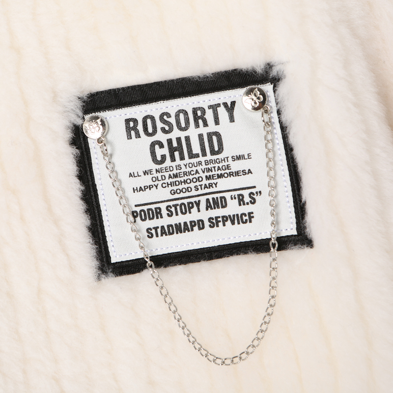 MIXMAX/美姿宝莲冬季新款杏色立领绵羊毛大衣女长袖拉链毛呢外套 - 图3