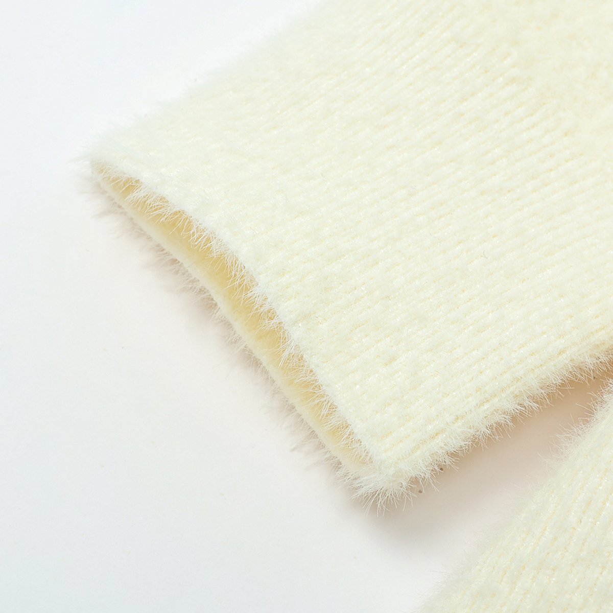 MIXMAX休闲百搭钉珠装饰毛针织衫女2025春季新款气质时尚减龄显瘦 - 图2