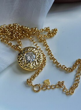 15克左右2克拉莫桑项链简约百搭气质款项链女