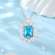 European and American best-selling princess wedding s925 sterling silver necklace women's luxury high-end banquet colorful jewelry versatile jewelry