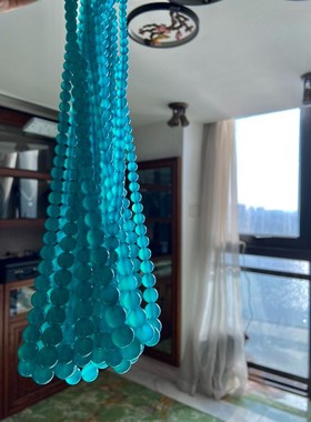 毕业级别冰渣子天然天河石项链5-14mm冰透起光天河塔链