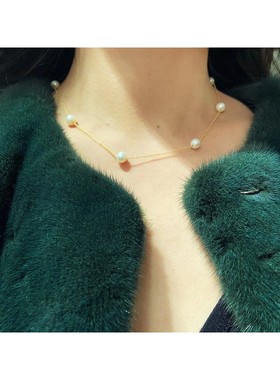 天星珍珠项链天然淡水珠颈链天然送女友送闺蜜礼物