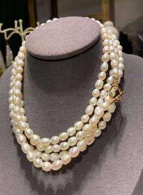 秋冬多种戴法小众轻奢长款天然淡水珍珠毛衣链项链气质项链女