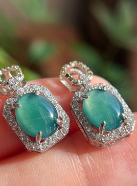 国风复古天然高冰极简主义翡翠吊坠支持复检