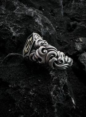 欧美风复古海洋三叉戟海神戒指