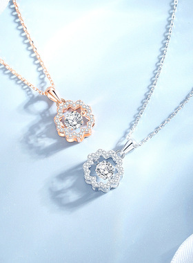 森系太阳花项链女S925纯银简约小众设计网红小雏菊吊坠灵动锁骨链