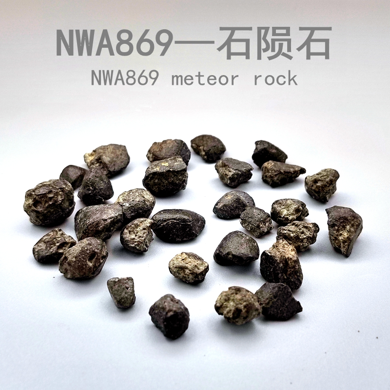 天然石陨石西北非球粒陨石天铁NWA869橄榄陨石收藏教学科普标本 - 图0