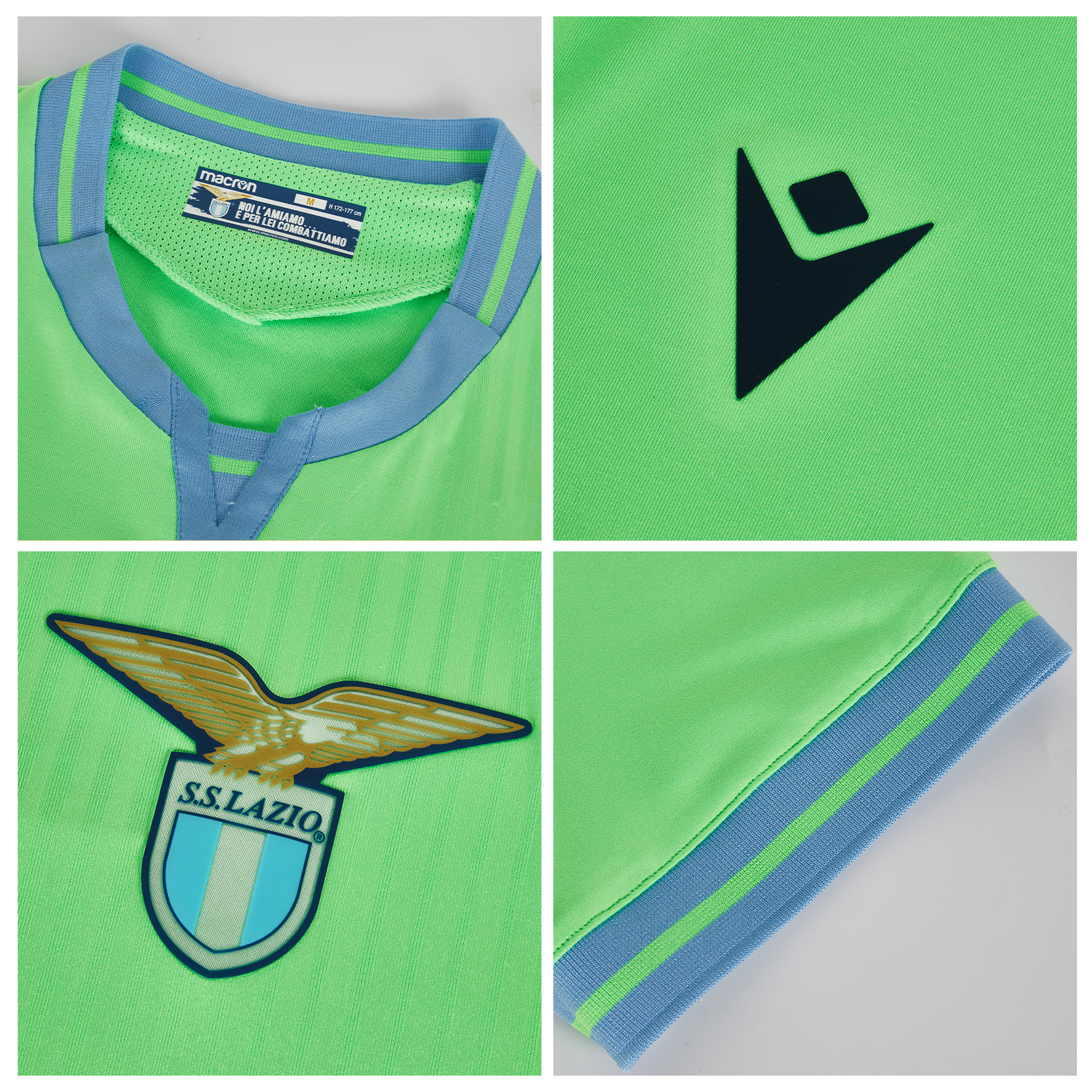 SFS Macron正版 20-21拉齐奥客场球衣 球员版短袖足球服 58116279 - 图2