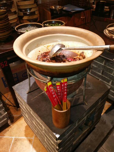超大砂锅炖锅土菜馆酒店特色餐具明档煨菜特大炖钵大容量汤锅商用 - 图2