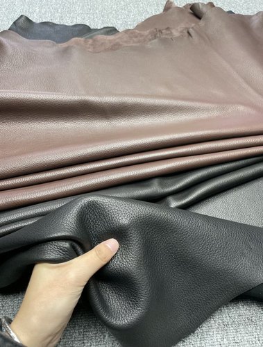 软糯头层鹿皮一脚蹬乐福鞋固特异工艺真皮休闲鞋翘头皮鞋皮根皮底 - 图3