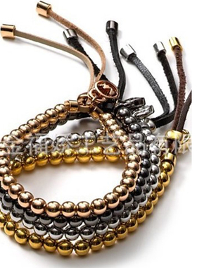 欧美风百搭弹力串珠多色入手链