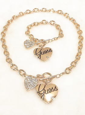 欧美品牌饰品   金属质感爱心合金手链