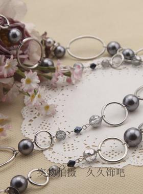 久久饰吧 欧美品牌玻璃珍珠项链长款