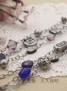 欧美品牌饰品多层复古银色项链