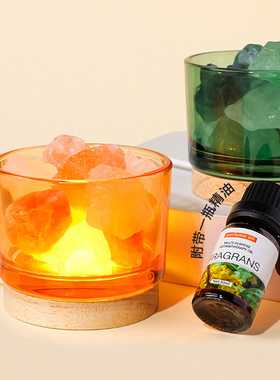 天然水晶原石无火香薰扩香石摆件