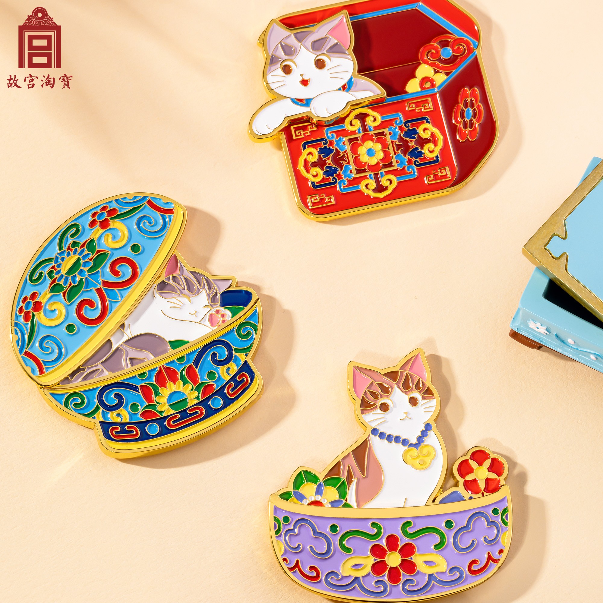 故宫淘宝｜宫猫盒盒美美冰箱贴磁贴猫咪博物馆文创礼物北京伴手礼