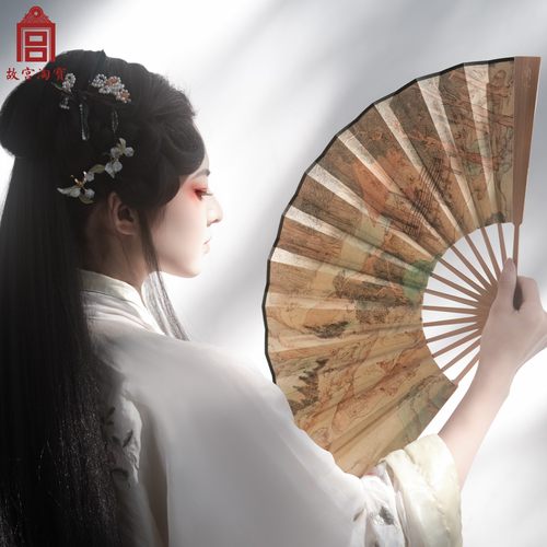 故宫淘宝｜书画折扇兰亭序古风汉服国风书法中式伴郎扇子文创礼物 - 图3